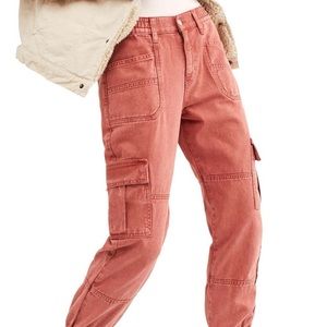 NWT Free People red Platoon cargo pant